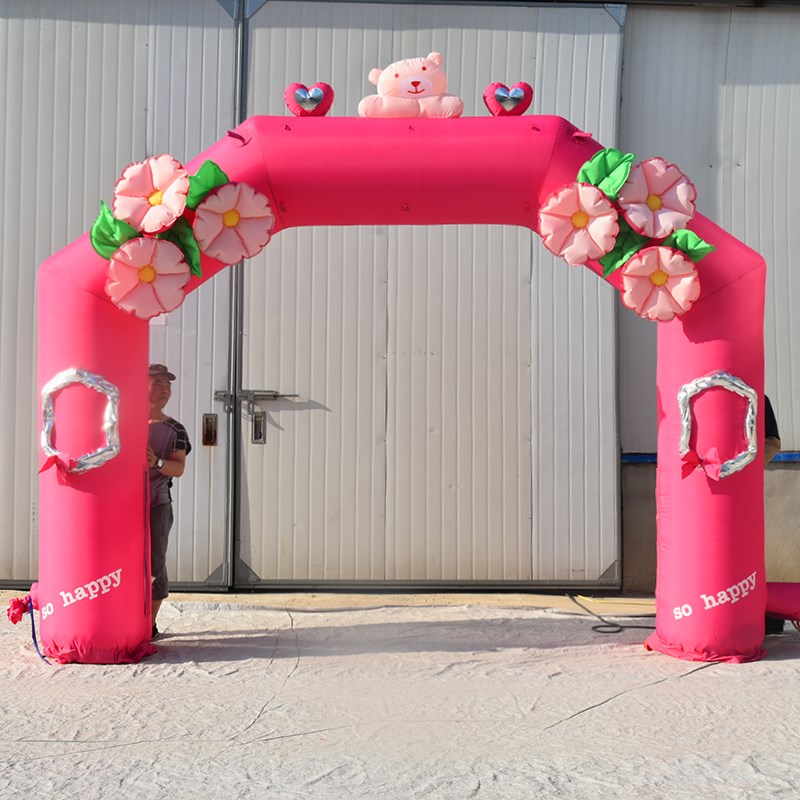 抱罗镇粉色婚礼拱门